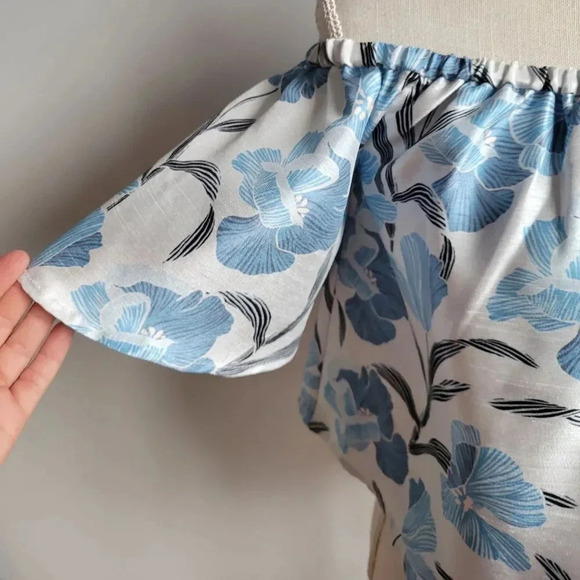 KEEPSAKE the Label, New, Foundations Blue Floral Off Shoulder Top, Size Small - Picture 5 of 16